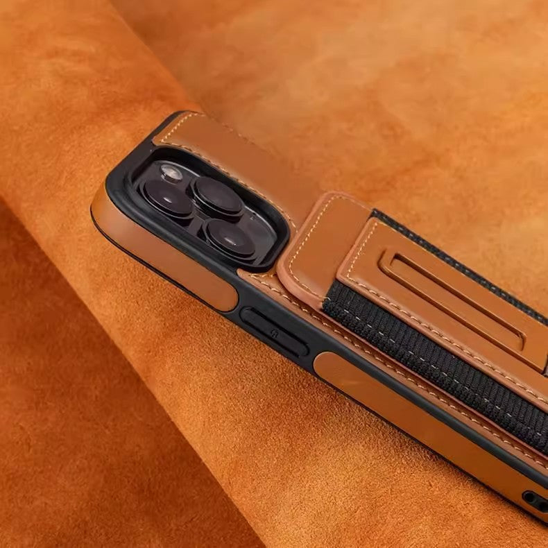 Leather Magnetic Card Holder Phone Case