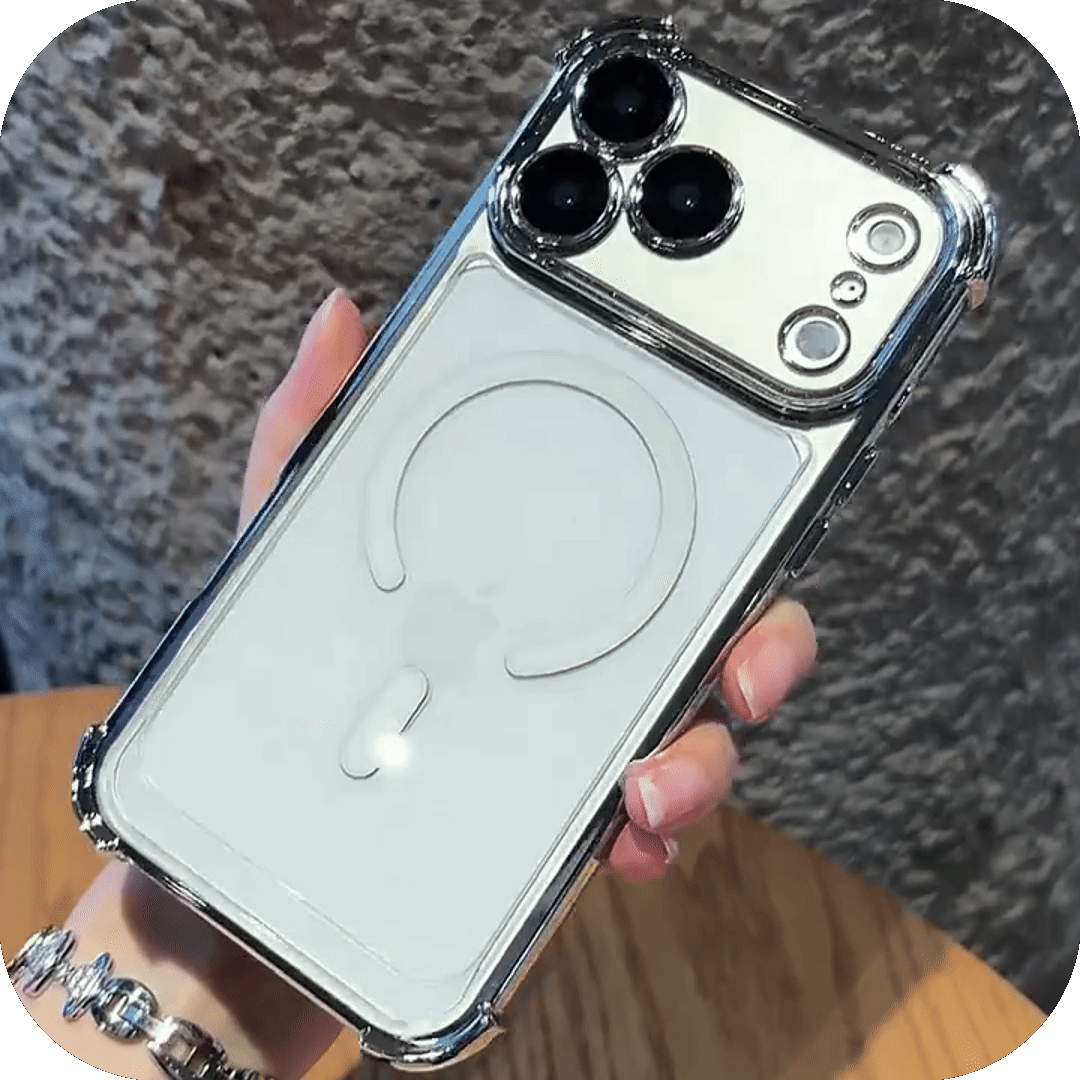 iPhone 17 Corner Airbags Magnetic Shockproof Ice-Clear Case