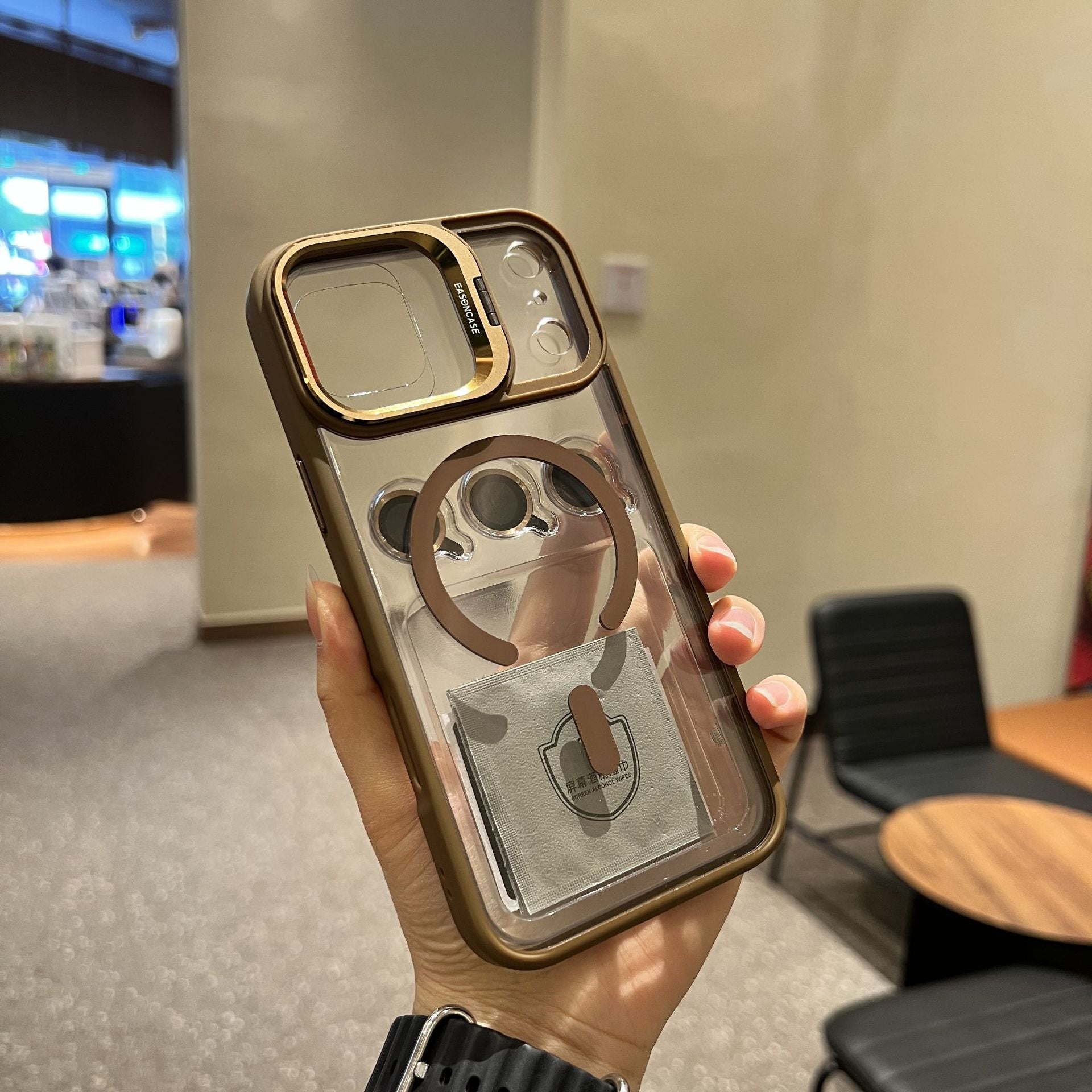 Luxury Magnetic MagSafe Shockproof Case for iPhone 17 Air Pro Max with Lens Bracket