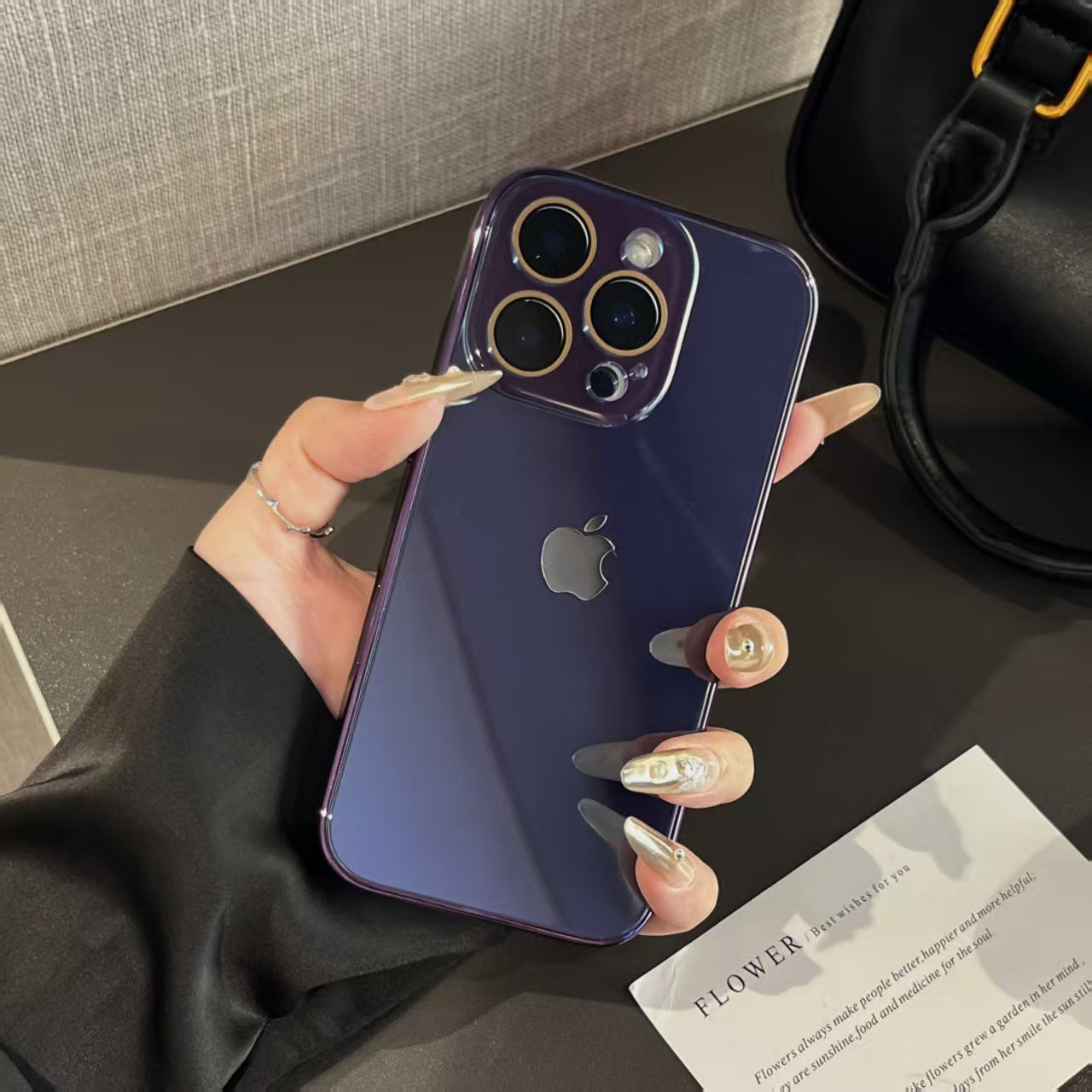 Light Luxury Tempered Glass for iPhone Case