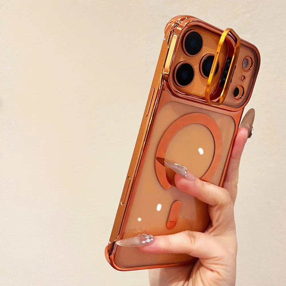 Luxury Plating Broderless Ultra Thin Magsafe Case for iPhone 17 16 15 14