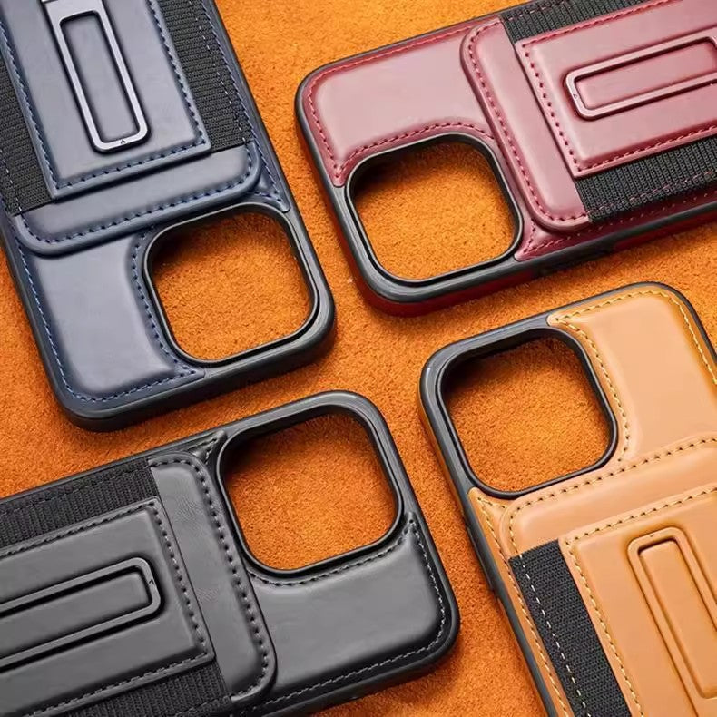 Leather Magnetic Card Holder Phone Case