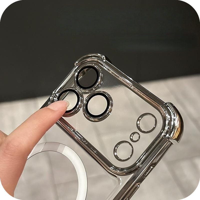 iPhone 17 Corner Airbags Magnetic Shockproof Ice-Clear Case